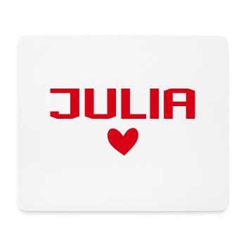 Julia Cœur - Tapis de souris (format paysage) - blanc - Devant