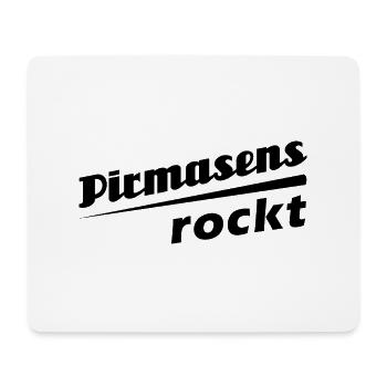 Pirmasens rockt - Textdesign mit Stadtnamen - Mousepad (Querformat) - Weiß - Vorne