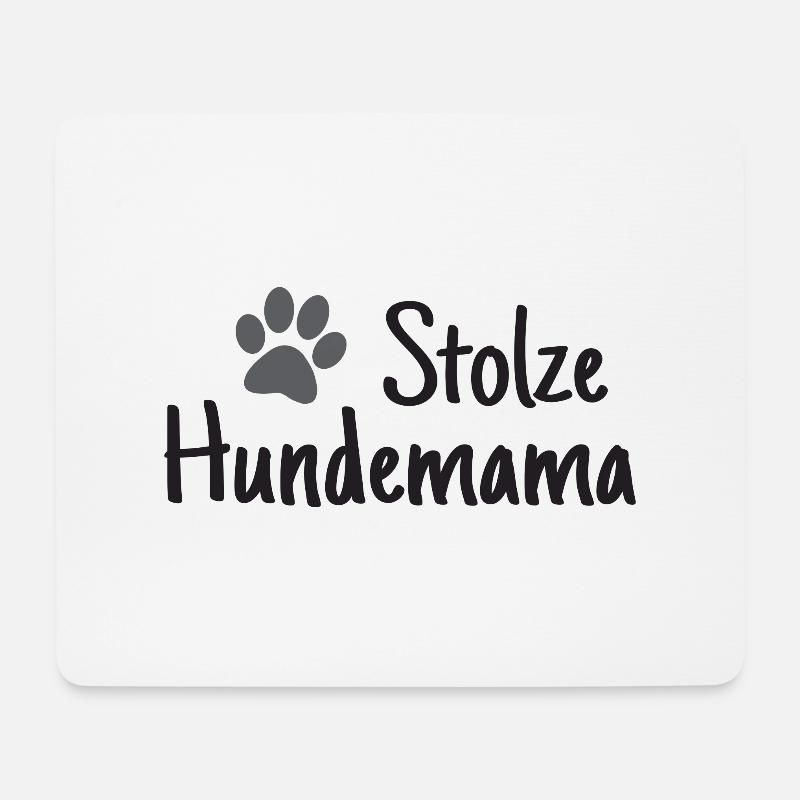 Stolze Hundemama - Mousepad (Querformat) - Weiß