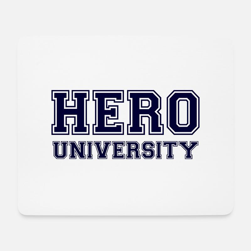 Hero University - Blue Text - Mouse Pad (horizontal) - white