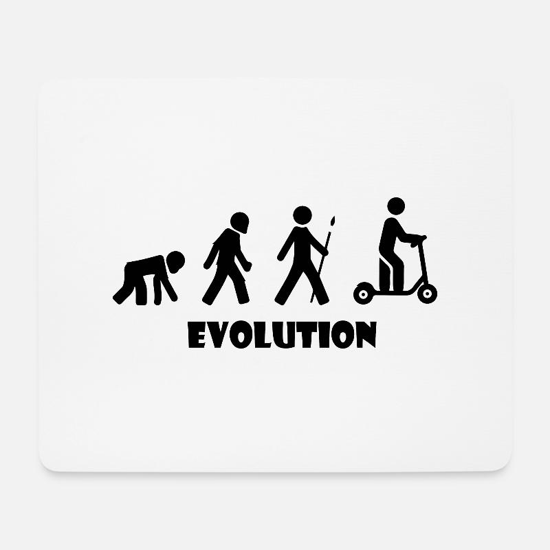E-Scooter Roller Scooter - Mousepad (Querformat) - Weiß