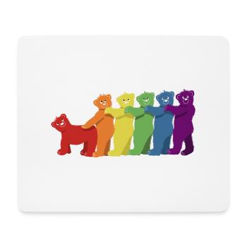 Bear Party, Pride Outfit - Mouse Pad (horizontal) - white - Front