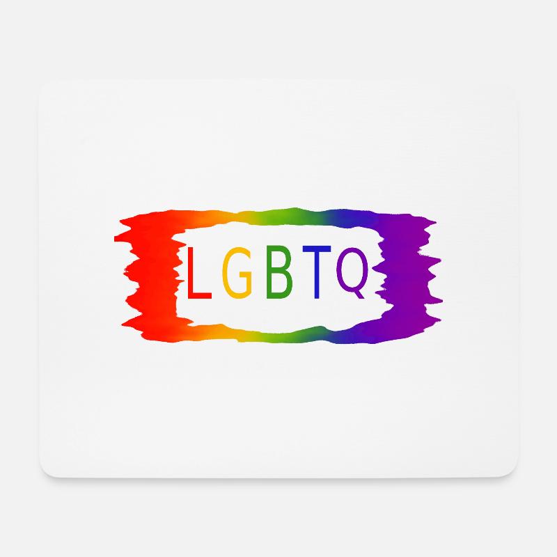 LGBTQ - Mousepad (Querformat) - Weiß