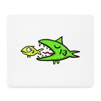 Fish hunting - Mouse Pad (horizontal) - white - Front