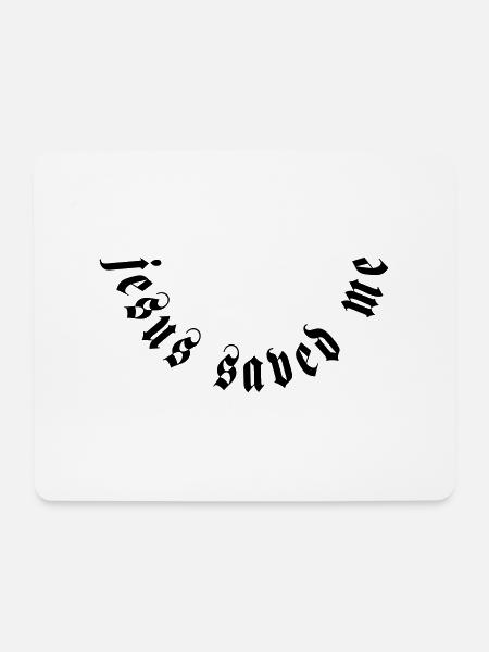 jesus saved me motiv - Mousepad (Querformat) - Weiß