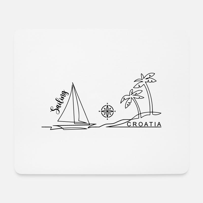 Sailing Crew Croatia - Mousepad (Querformat) - Weiß