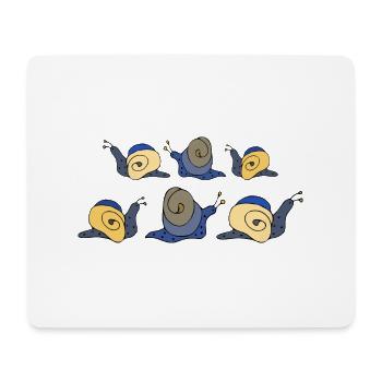Schnecken - Mousepad (Querformat) - Weiß - Vorne
