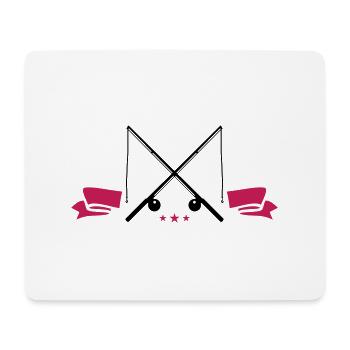 Icône de canne à pêche - Tapis de souris (format paysage) - blanc - Devant