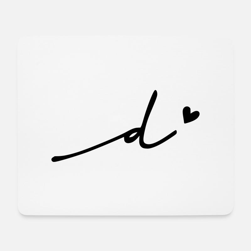 Buchstabe d Schreibschrift - Mousepad (Querformat) - Weiß