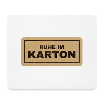 Ruhe im Karton - Mousepad (Querformat) - Weiß - Vorne
