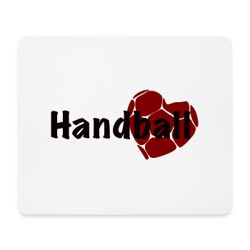 Handball Herz - Mousepad (Querformat) - Weiß - Vorne