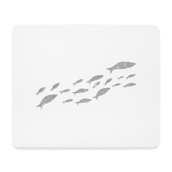 Silver Sardine Fish - Mouse Pad (horizontal) - white - Front