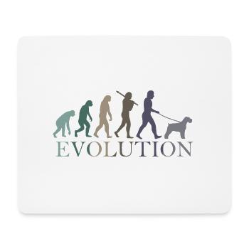 DIE EVOLUTION DES SCHNAUZERS - Mousepad (Querformat) - Weiß - Vorne