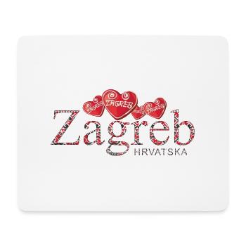 Zagreb Kroatien hrvatska hrv hr travel tourist chef - Mousepad (Querformat) - Weiß - Vorne