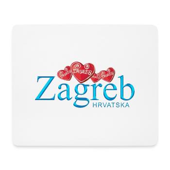 Zagreb Kroatien hrvatska hrv hr travel tourist chef - Mousepad (Querformat) - Weiß - Vorne