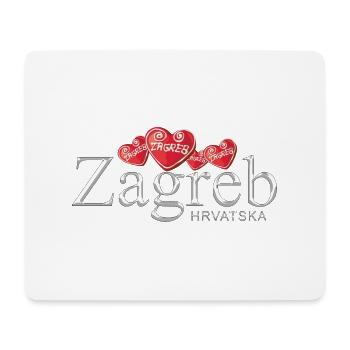 Zagreb Kroatien hrvatska hrv hr travel tourist chef - Mousepad (Querformat) - Weiß - Vorne
