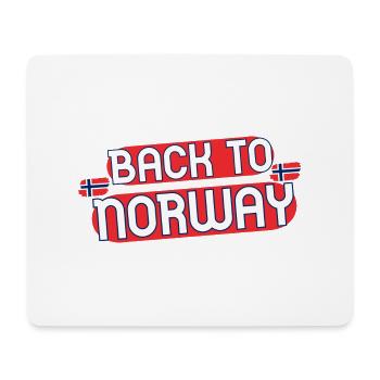 Back to Norway - Mousepad (Querformat) - Weiß - Vorne