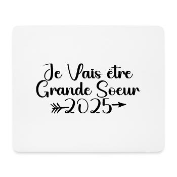 Ich werde 2025 eine große Schwester sein - Mousepad (Querformat) - Weiß - Vorne