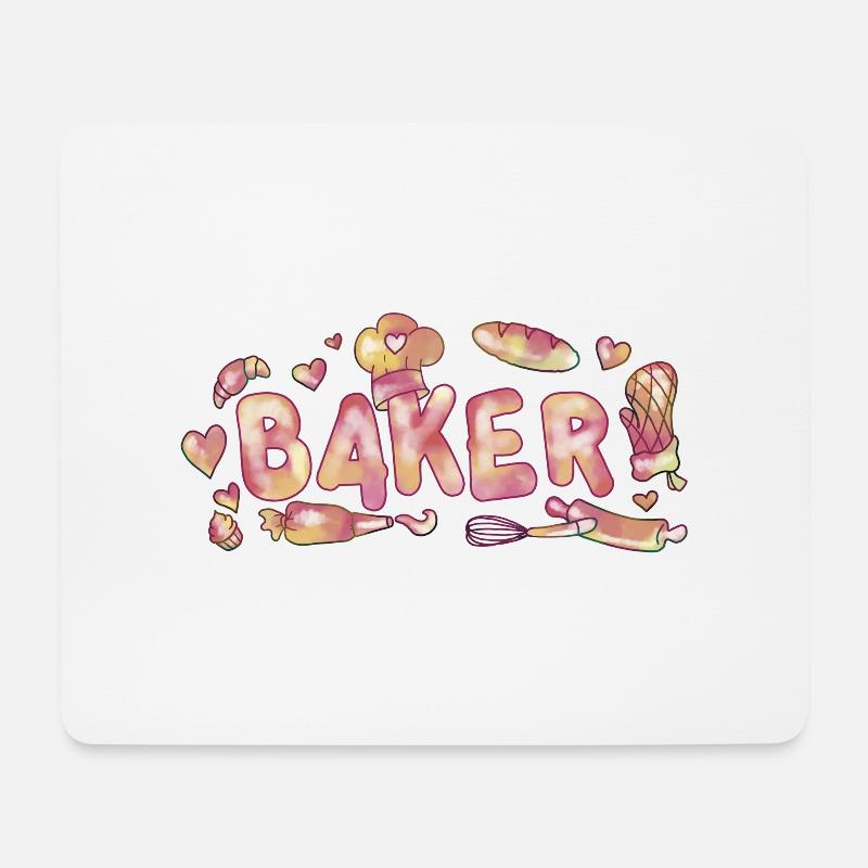 Baker - Mousepad (Querformat) - Weiß