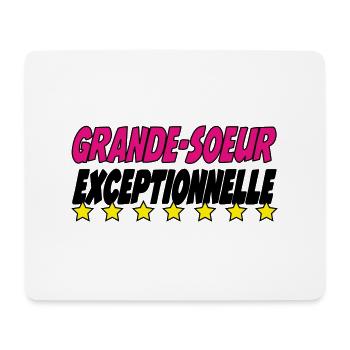 GRANDE SOEUR exceptionnelle - Tapis de souris (format paysage) - blanc - Devant