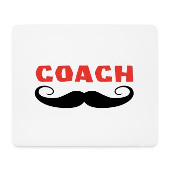 COACH Schnurrbart - Mousepad (Querformat) - Weiß - Vorne