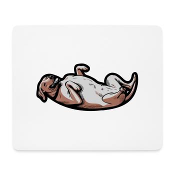 Rhodesian Ridgeback Yoga Rhodesian Ridgebacks - Tapis de souris (format paysage) - blanc - Devant
