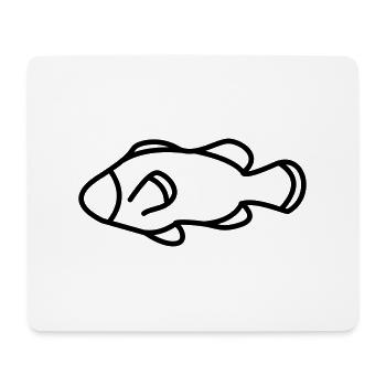 Poisson - Tapis de souris (format paysage) - blanc - Devant