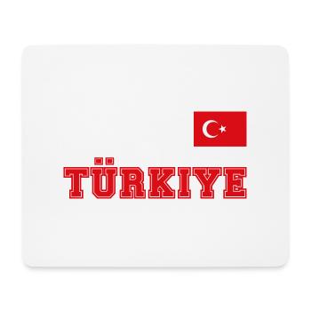 Turkey Jersey Look – TÜRKIYE - Flag Flag Chest - Mouse Pad (horizontal) - white - Front