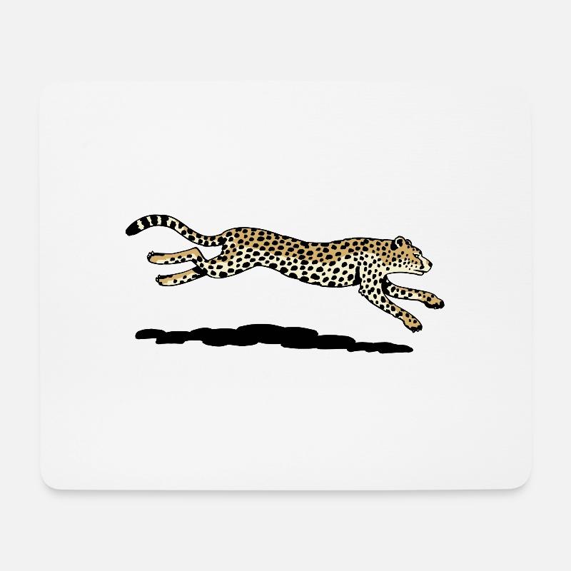 Gepard - Mousepad (Querformat) - Weiß