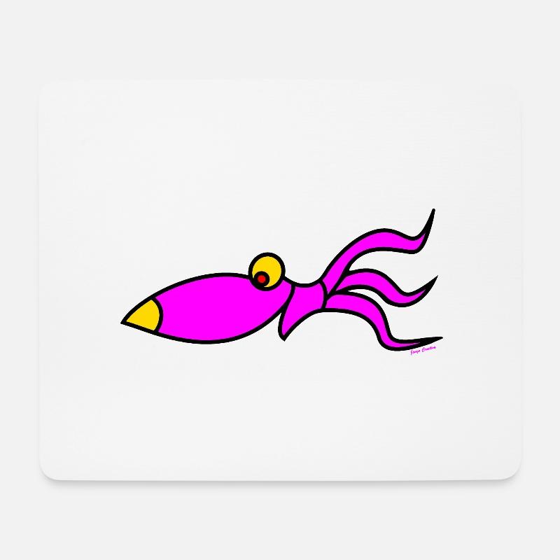 squid shirts - Mousepad (Querformat) - Weiß