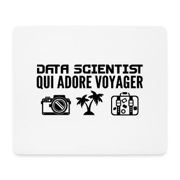 Reisende & Data Scientists: Leidenschaft & Entdeckung - Mousepad (Querformat) - Weiß - Vorne