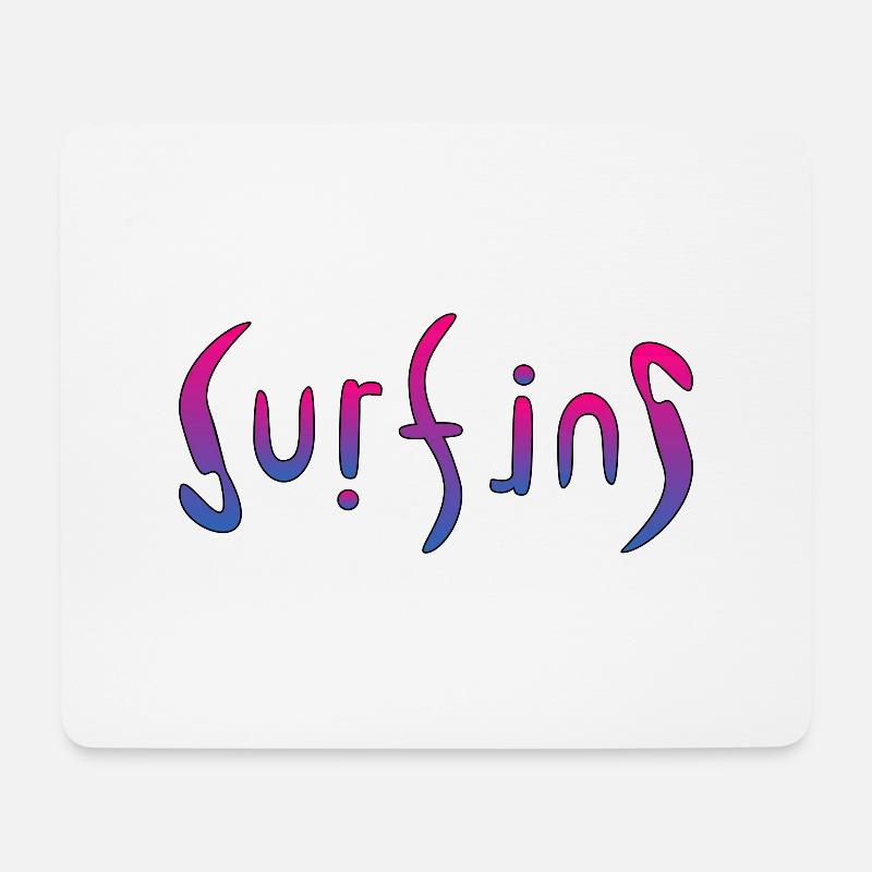 Surfing - Mousepad (Querformat) - Weiß