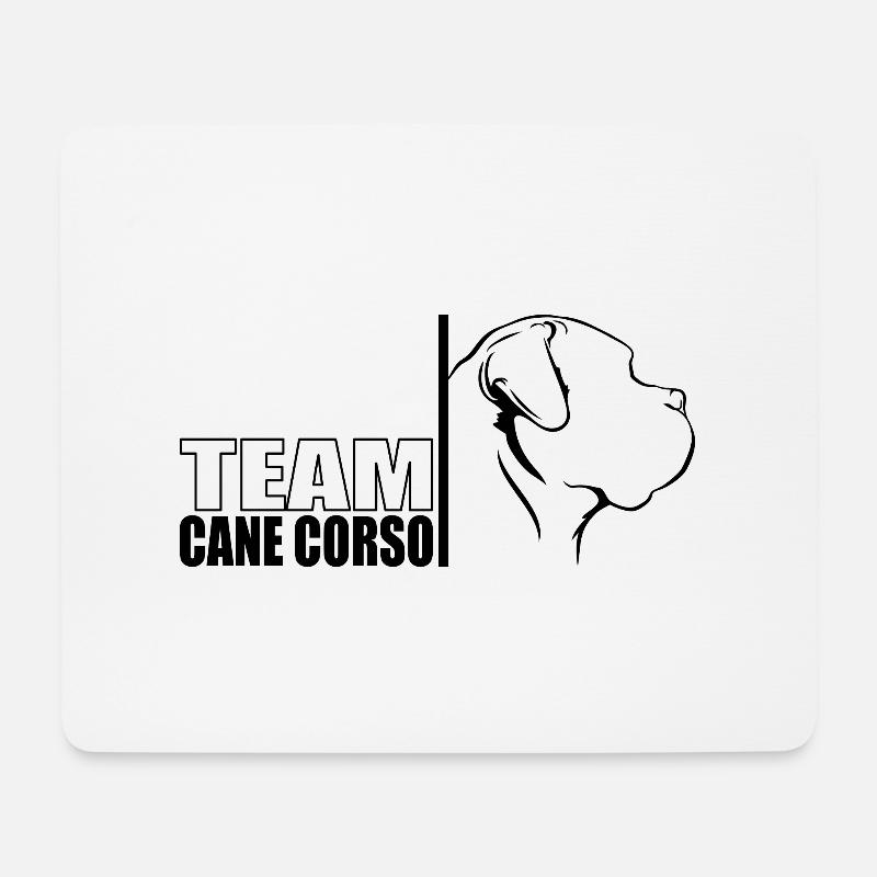 TEAM Cane Corso Hunde Hund Wilsigns - Mousepad (Querformat) - Weiß