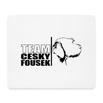 ÉQUIPE Cesky Fousek Chien Chien Wilsigns - Tapis de souris (format paysage) - blanc - Devant