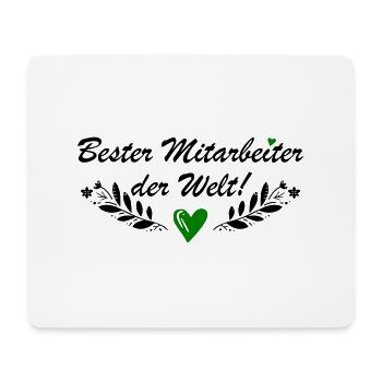 Bester Mitarbeiter der Welt - Mousepad (Querformat) - Weiß - Vorne