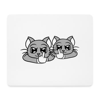 Méchants Chats Amis Majeur Insulte Équipe - Tapis de souris (format paysage) - blanc - Devant