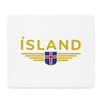 J’aime l’Islande Design T-Shirt Tenue - Tapis de souris (format paysage) - blanc - Devant