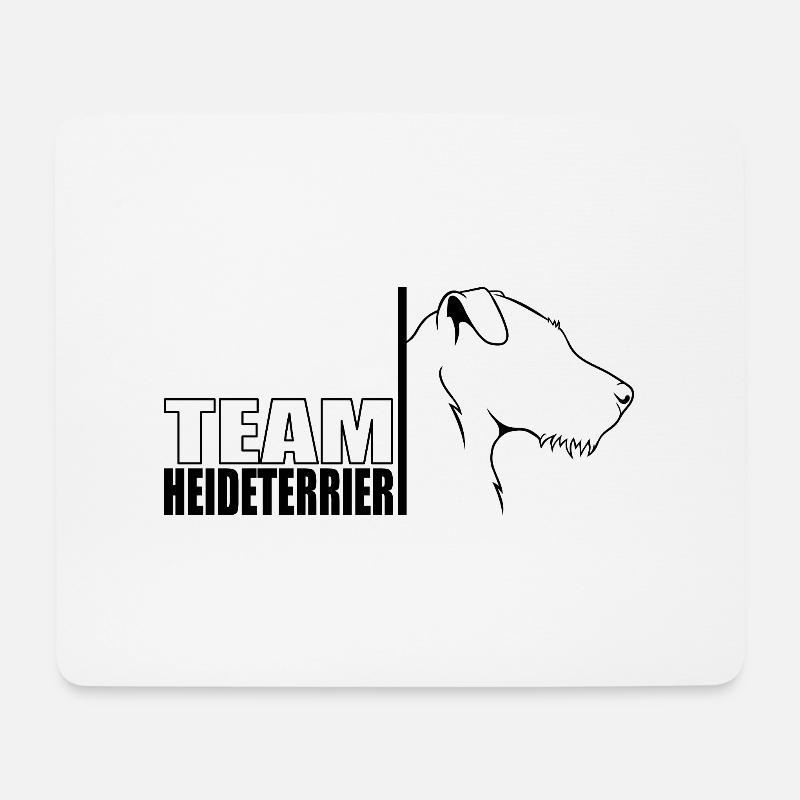 TEAM Heideterrier Hunde Hund Wilsigns - Mousepad (Querformat) - Weiß