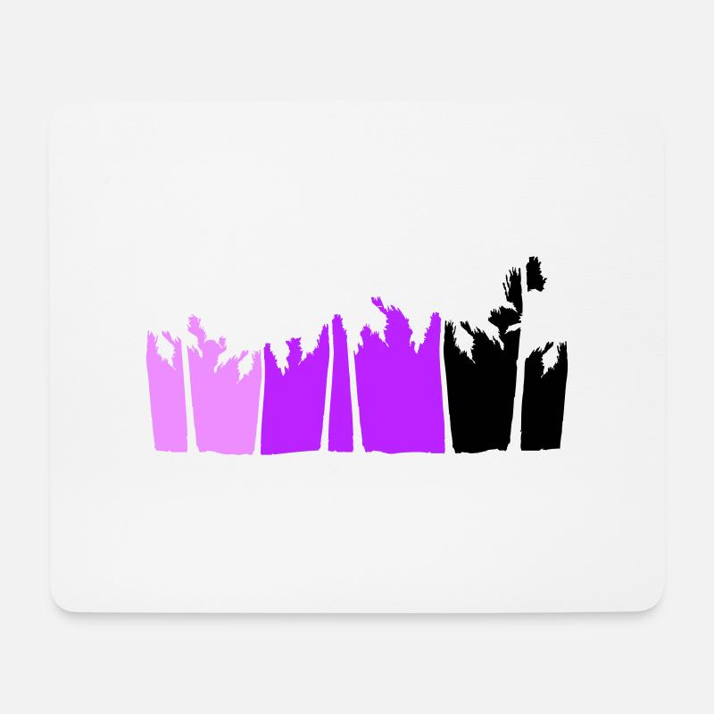 Palmen Insel Bäume Strand Urlaub Streifen Meer - Mousepad (Querformat) - Weiß