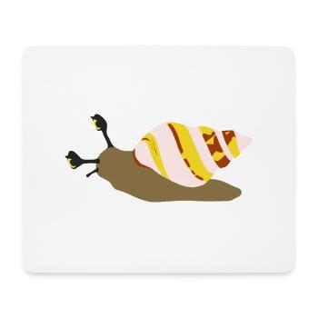 Rose escargot - Tapis de souris (format paysage) - blanc - Devant