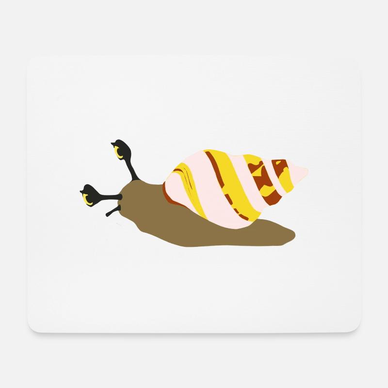 Snail rose - Mouse Pad (horizontal) - white