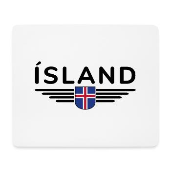 Iceland T-Shirt – Magic of the Northern Lights - Mouse Pad (horizontal) - white - Front