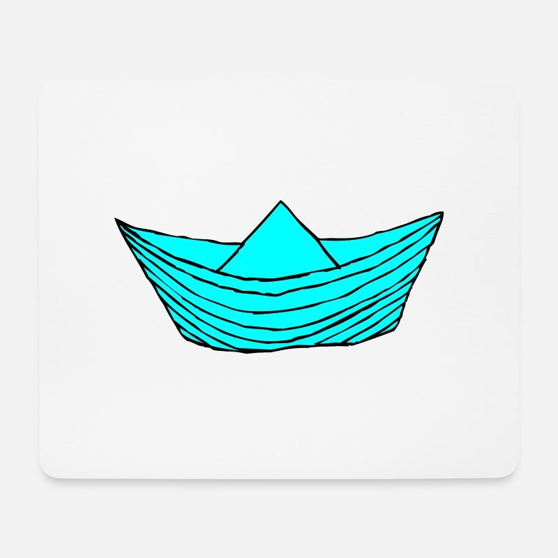 papierboot - Mousepad (Querformat) - Weiß