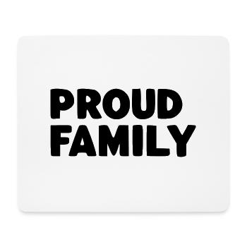 Famille fière - Tapis de souris (format paysage) - blanc - Devant