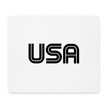 Logo des États-Unis Slogan - États-Unis d’Amérique - Tapis de souris (format paysage) - blanc - Devant