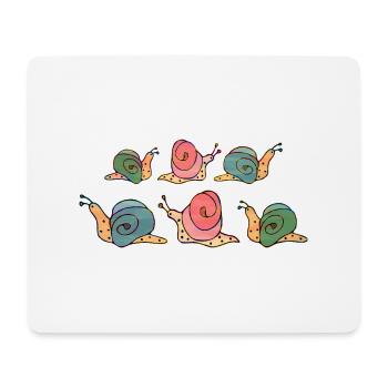 Escargots - Tapis de souris (format paysage) - blanc - Devant