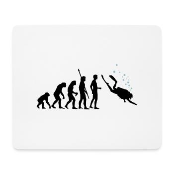 evolution_taucher_c_2c - Mousepad (Querformat) - Weiß - Vorne