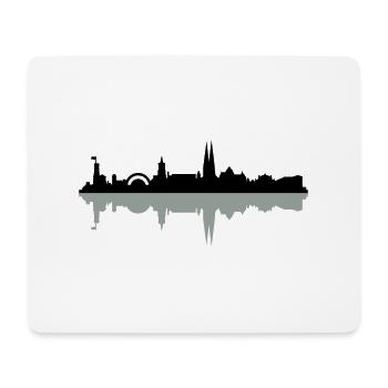 Skyline Bielefeld - Mousepad (Querformat) - Weiß - Vorne