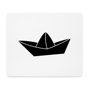 Papierschiff, paper ship - Mousepad (Querformat) - Weiß - Vorne