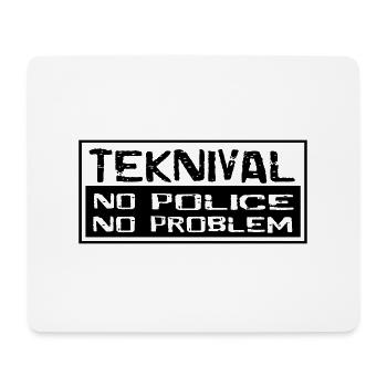 teknival no police no pro - Mousepad (Querformat) - Weiß - Vorne